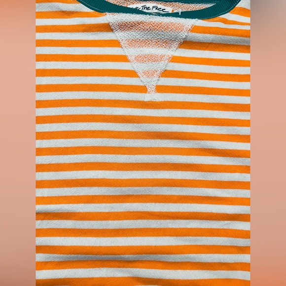 NWOT Free People Classic Stripe Oversized Crewneck Sweatshirt - Picture 7 of 11